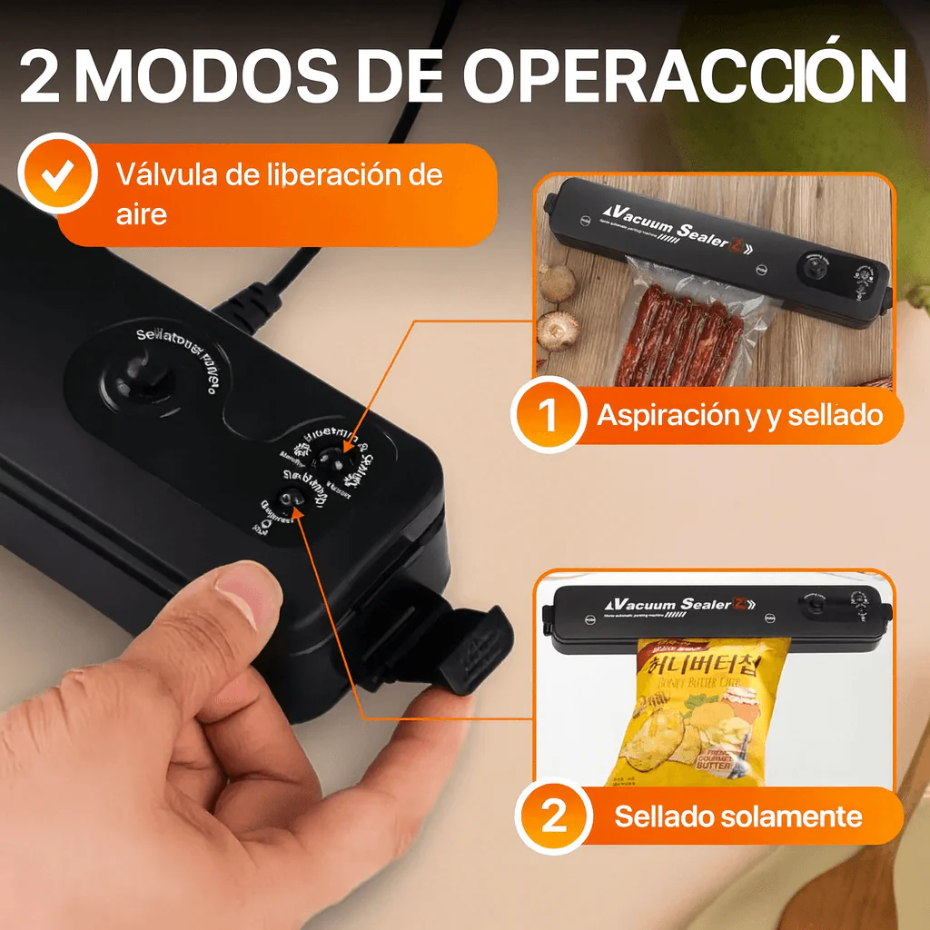 Vacuum Sealer Z | Selladora Al Vacio + 10 bolsas especiales