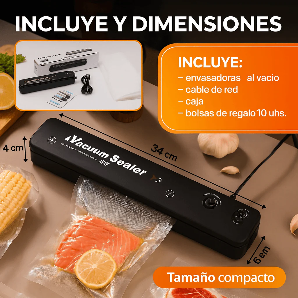 Vacuum Sealer Z | Selladora Al Vacio + 10 bolsas especiales