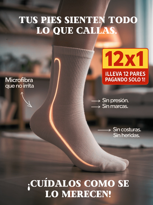 Neupad™ – Pack de 12 Calcetines Terapéuticos para Pie Diabético
